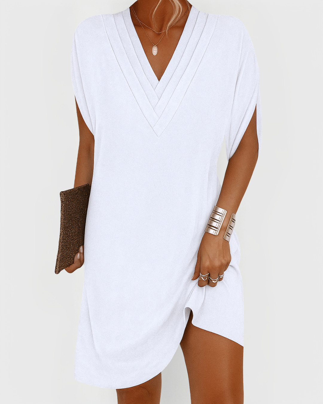 Camille | Robe Décontractée Élégante à Col en V pour Femme 5