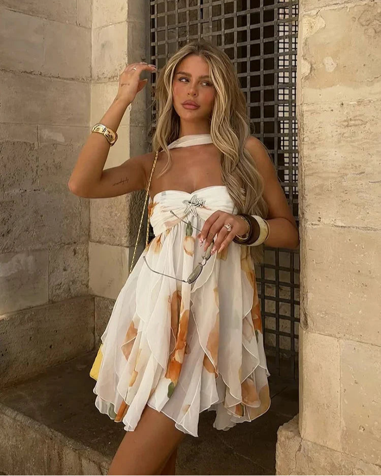 Chloé | Mini-Robe Fluide à Volants Élégante pour Femme 4