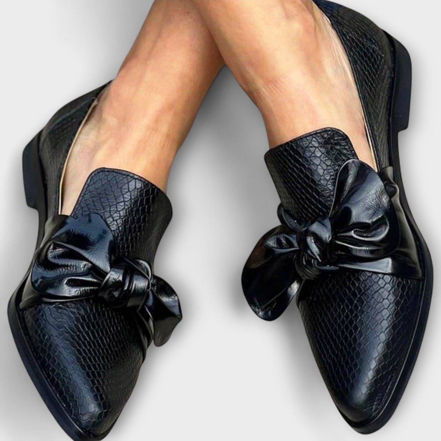 Clara | Mocassins Femmes Élégants en Cuir avec Détail de Nœud 0