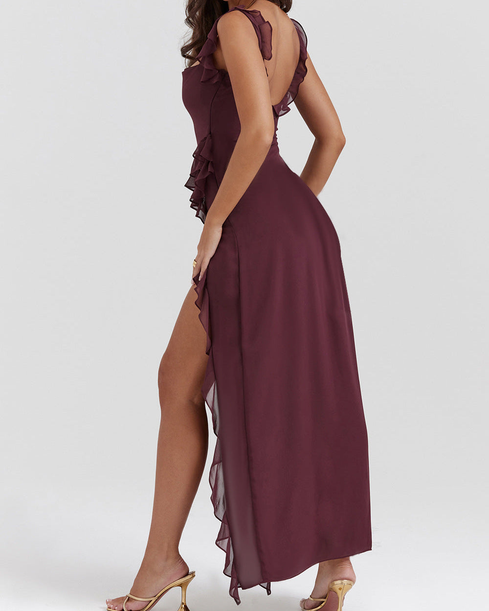 Inès | Robe Longue Femme Fluide à Volants Élégante et Chic 2