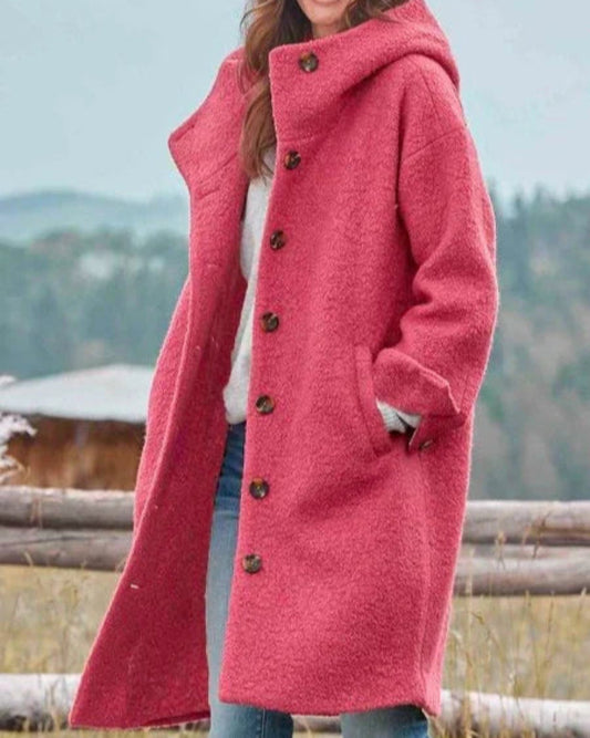 Léa | Manteau Long Femme Hiver Élégant en Coton Premium 1