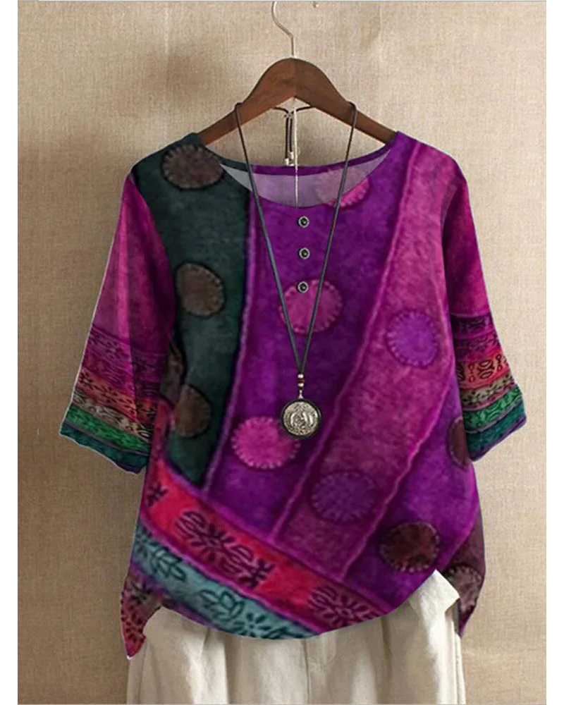 Léa | Top Boho Léger avec Design Artistique Unique pour Femmes 3