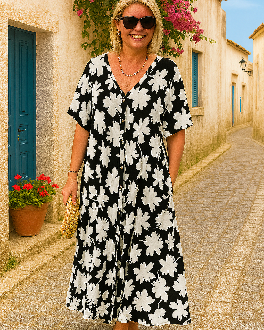 Lena | Robe Longue Fluide à Fleurs pour Femme 3