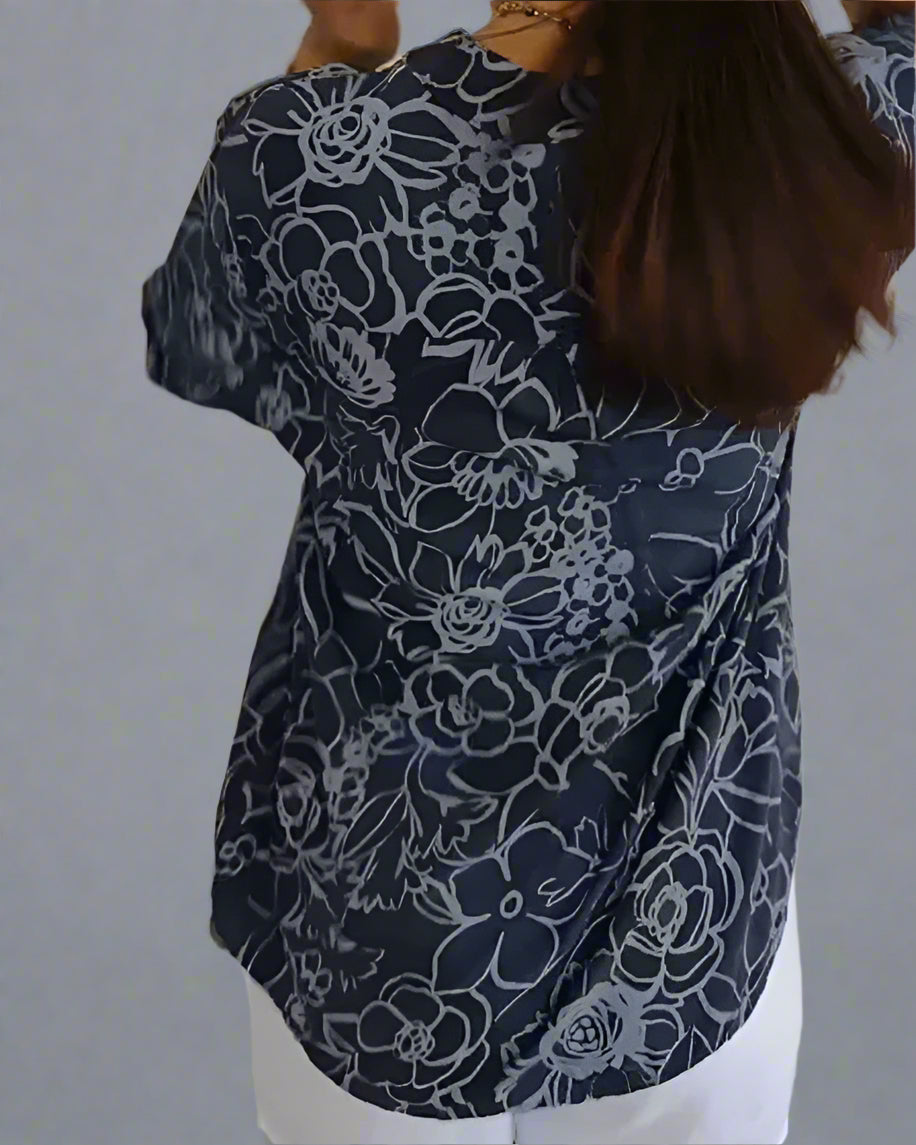 Lila | Blouse Femme Élégante à Imprimé Floral Légère et Confortable 6