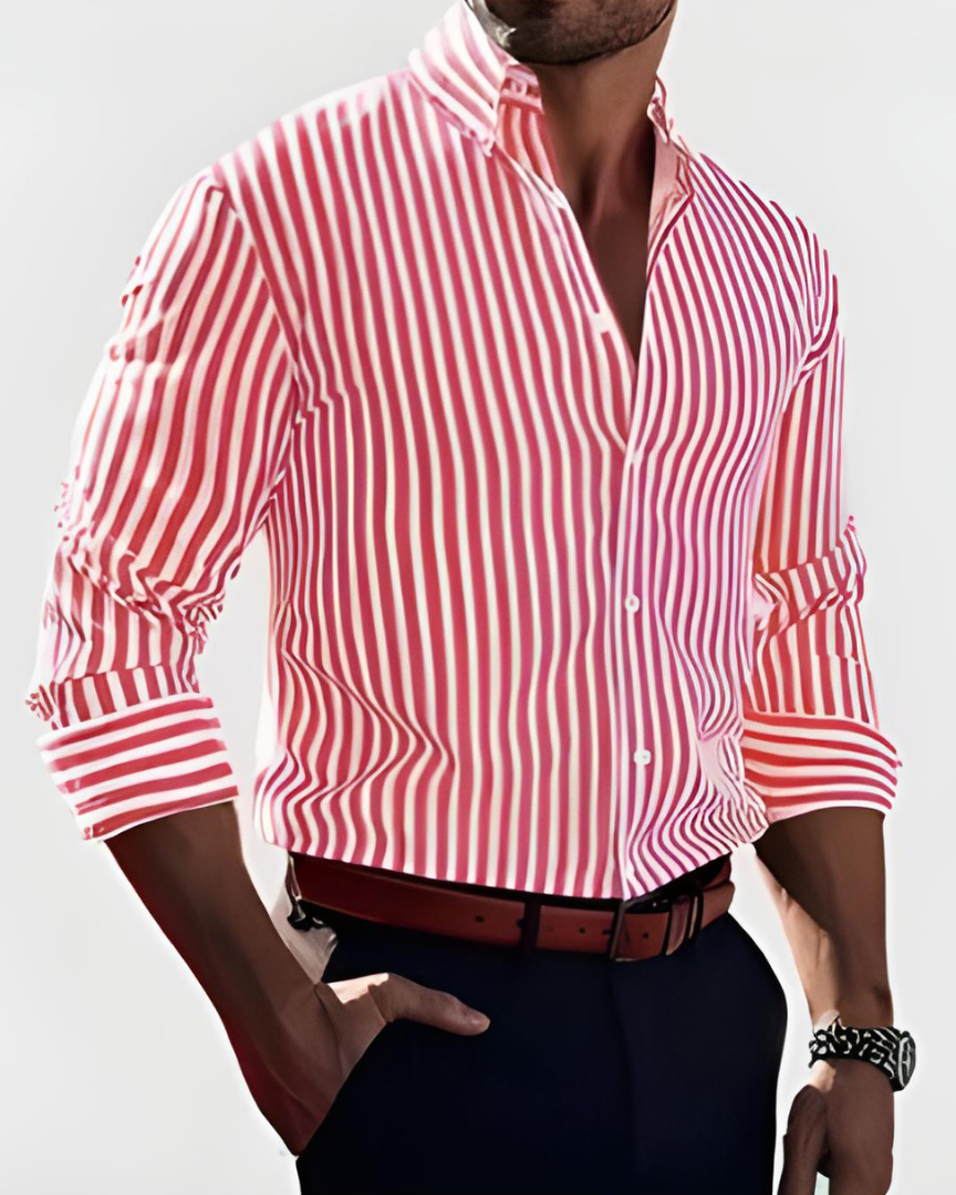 Lucas | Chemise Pour Hommes Élégante à Rayures Pour Un Style Sophistiqué 5