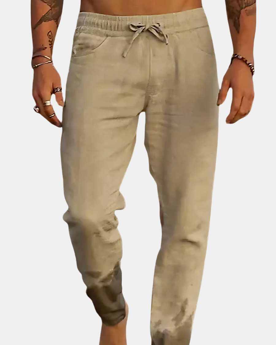 Noah | Pantalon de plage en lin décontracté pour homme élégant et respirant 1