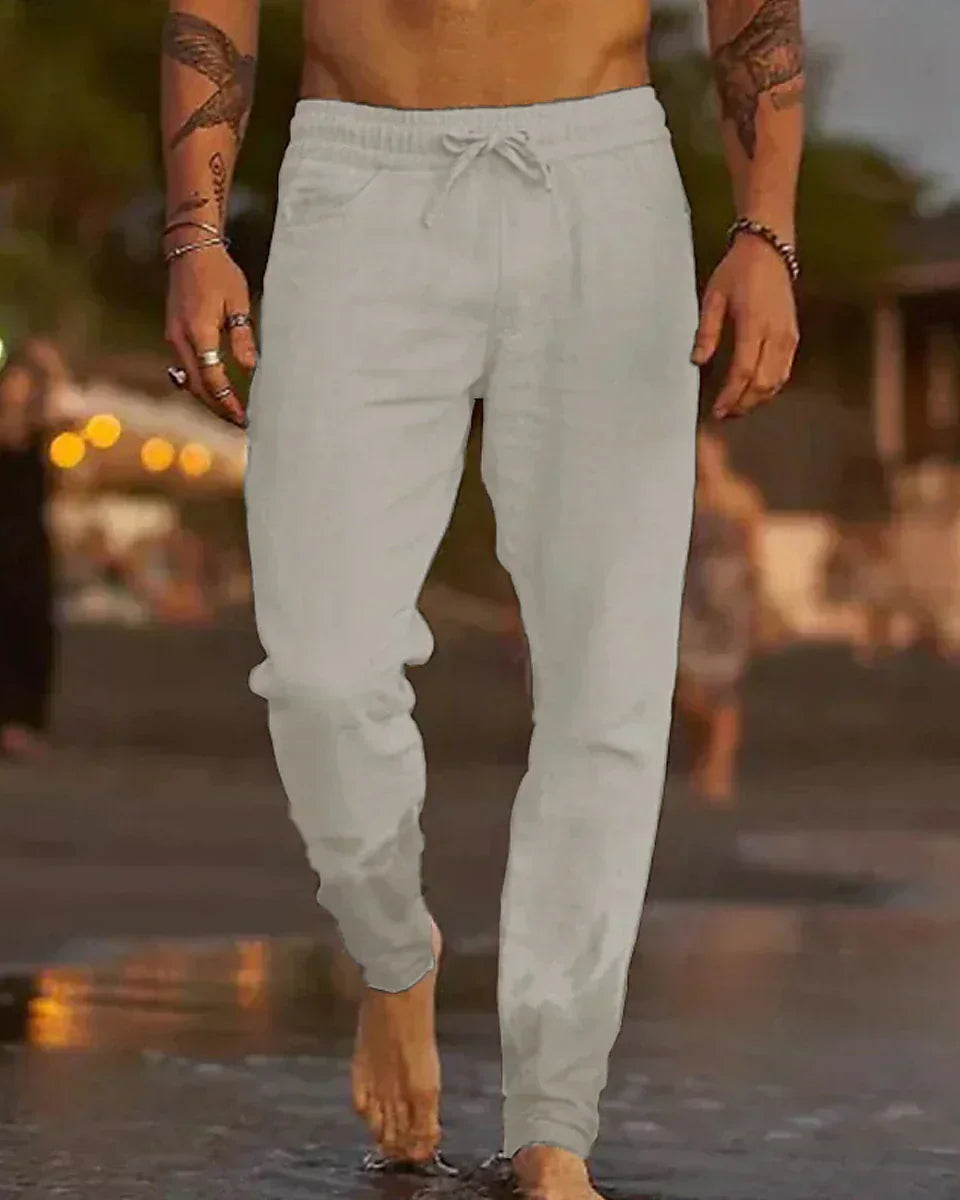 Noah | Pantalon de plage en lin décontracté pour homme élégant et respirant 3