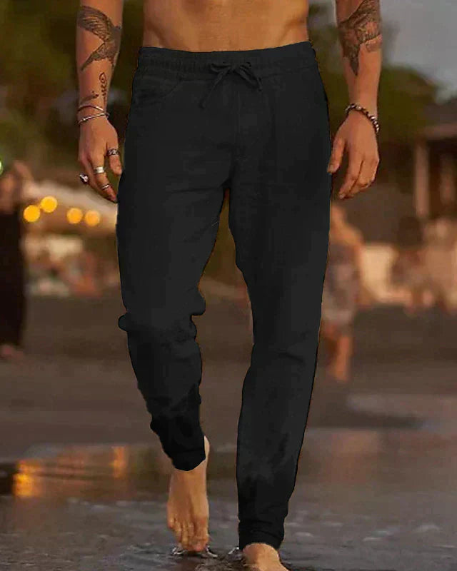 Noah | Pantalon de plage en lin décontracté pour homme élégant et respirant 4