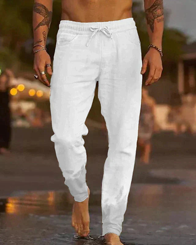 Noah | Pantalon de plage en lin décontracté pour homme élégant et respirant 5