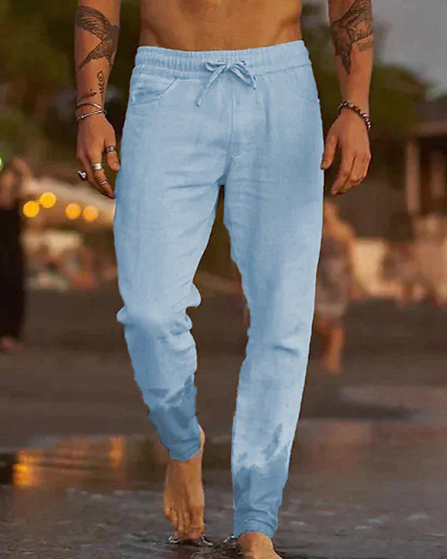 Noah | Pantalon de plage en lin décontracté pour homme élégant et respirant 7