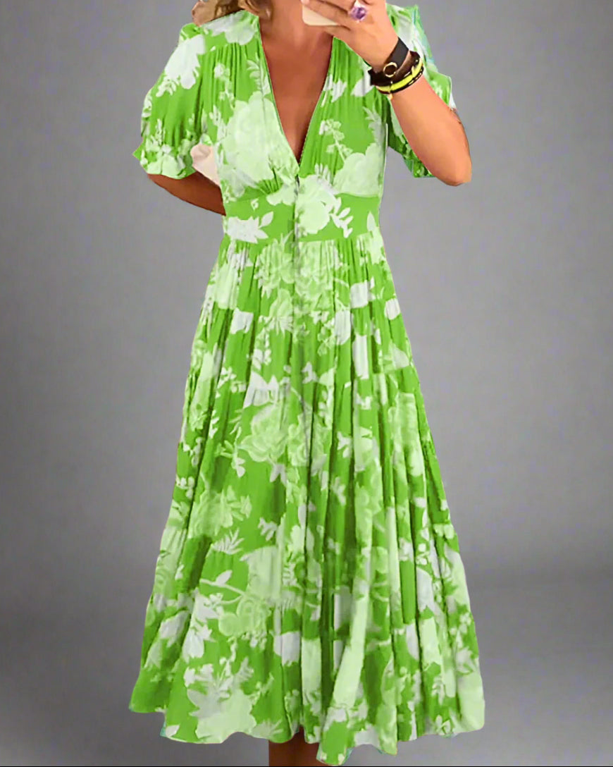 Camille | Robe Longue Femme Fluide à Fleurs Pour Un Été Élégant 3