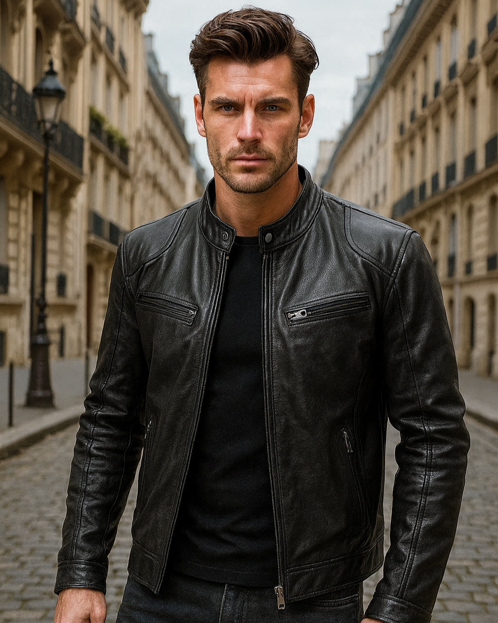 Jules | Veste en Cuir Homme pour un Style Intemporel et Décontracté