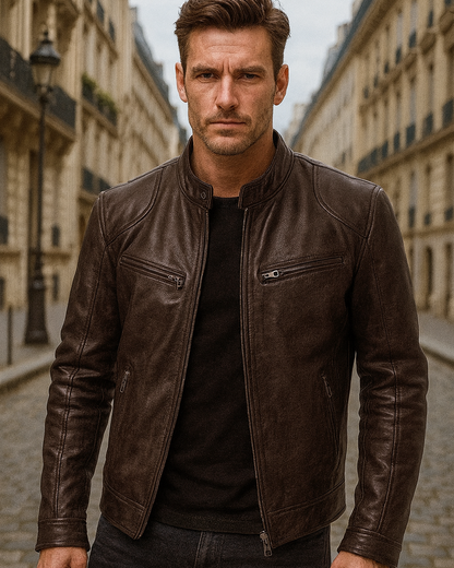 Jules | Veste en Cuir Homme pour un Style Intemporel et Décontracté