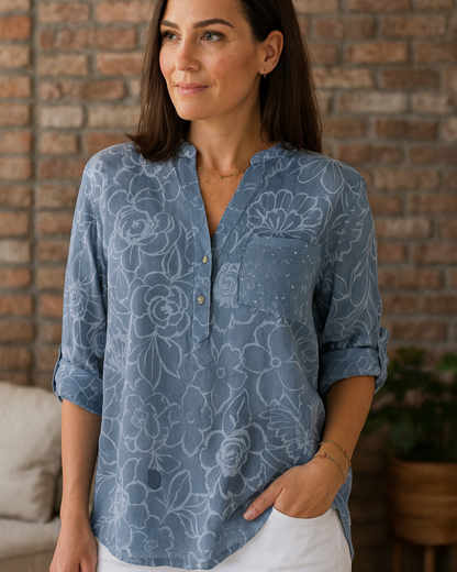 Lila | Blouse Femme Élégante à Imprimé Floral