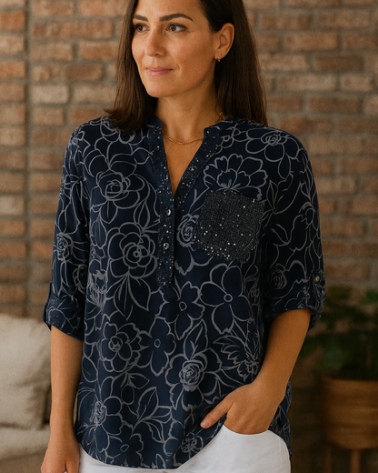 Lila | Blouse Femme Élégante à Imprimé Floral