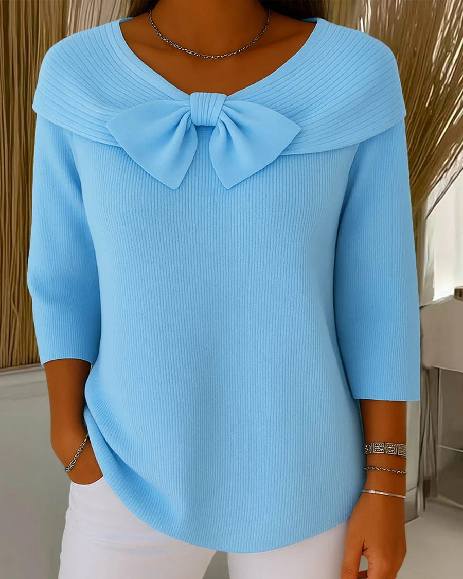 Chloé | Pull Noeud Élégance pour Femme Chic et Confortable 0