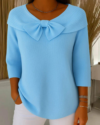 Chloé | Pull Noeud Élégance pour Femme Chic et Confortable 0