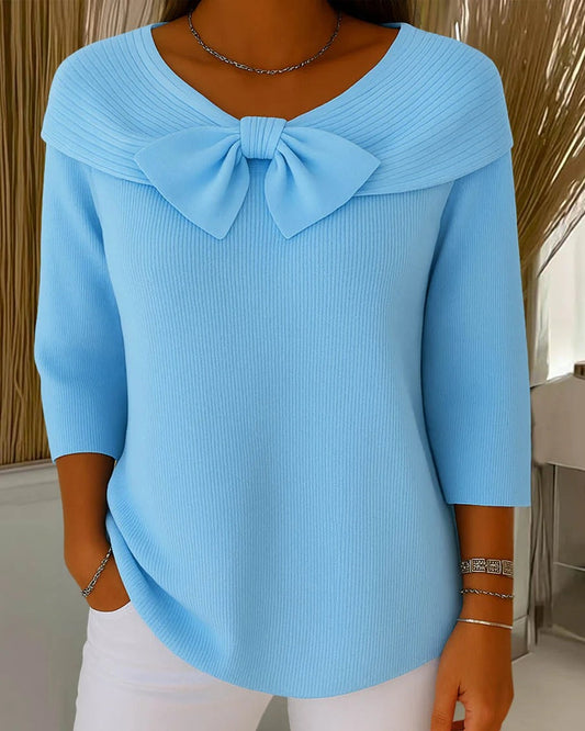 Chloé | Pull Noeud Élégance pour Femme Chic et Confortable 0