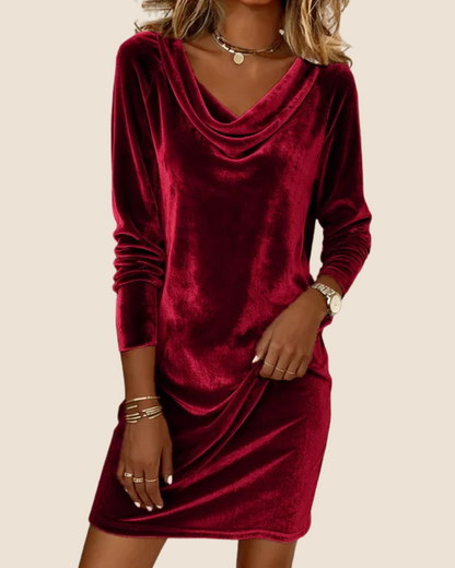 Chloé | Robe Longue Femme Élégante en Velours Pour Soirée 0