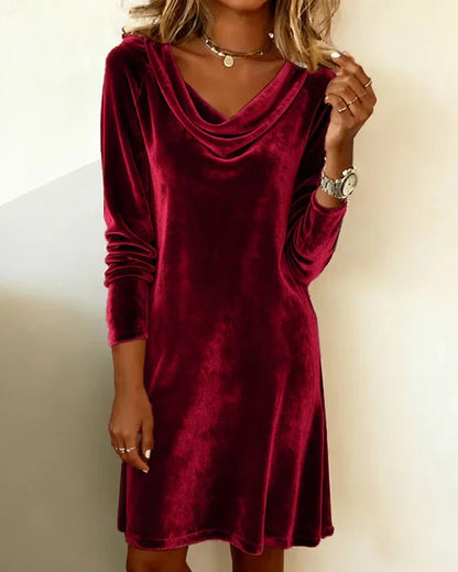 Chloé | Robe Longue Femme Élégante en Velours Pour Soirée 1