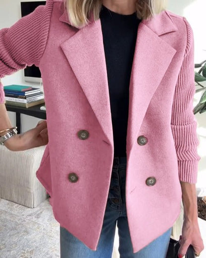 Clara | Blazer Noir Femme Élégant à Manches de Chemise Chic 0