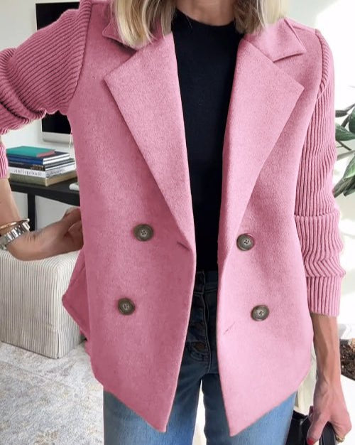 Clara | Blazer Noir Femme Élégant à Manches de Chemise Chic 0