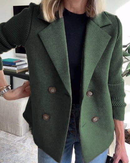 Clara | Blazer Noir Femme Élégant à Manches de Chemise Chic 11