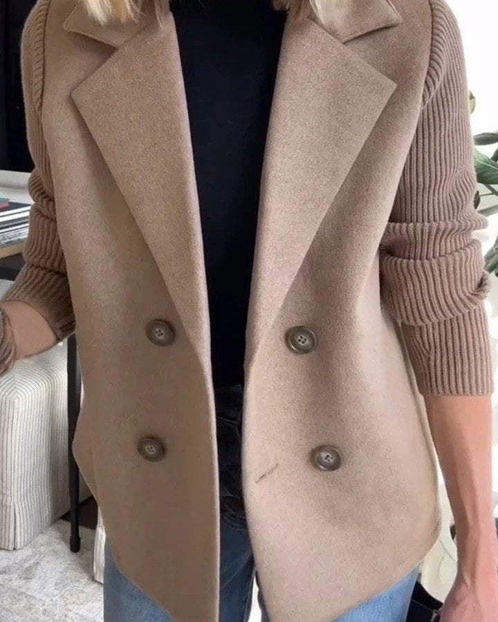 Clara | Blazer Noir Femme Élégant à Manches de Chemise Chic 4