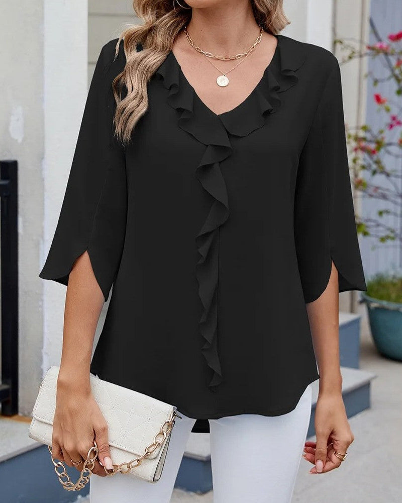 Clara | Élégante Blouse Femme Blanche Décontractée pour Un Look Chic 1
