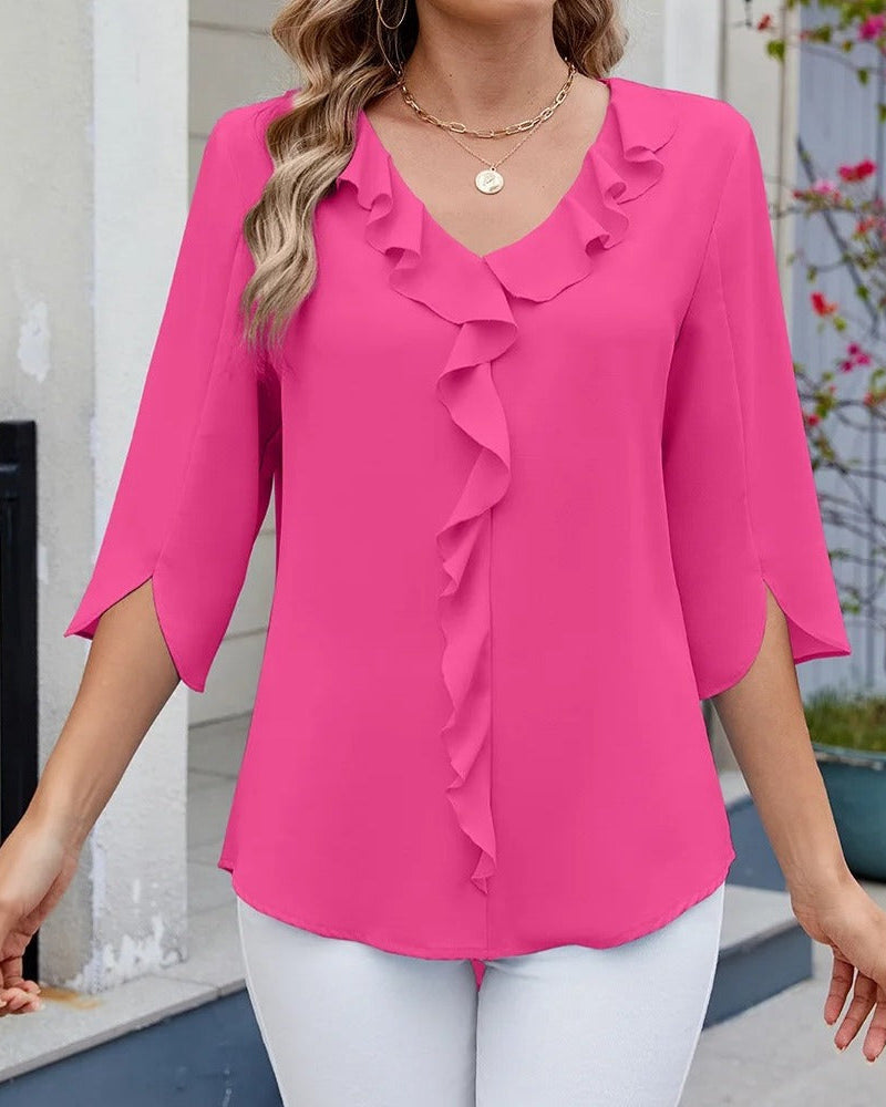 Clara | Élégante Blouse Femme Blanche Décontractée pour Un Look Chic 4