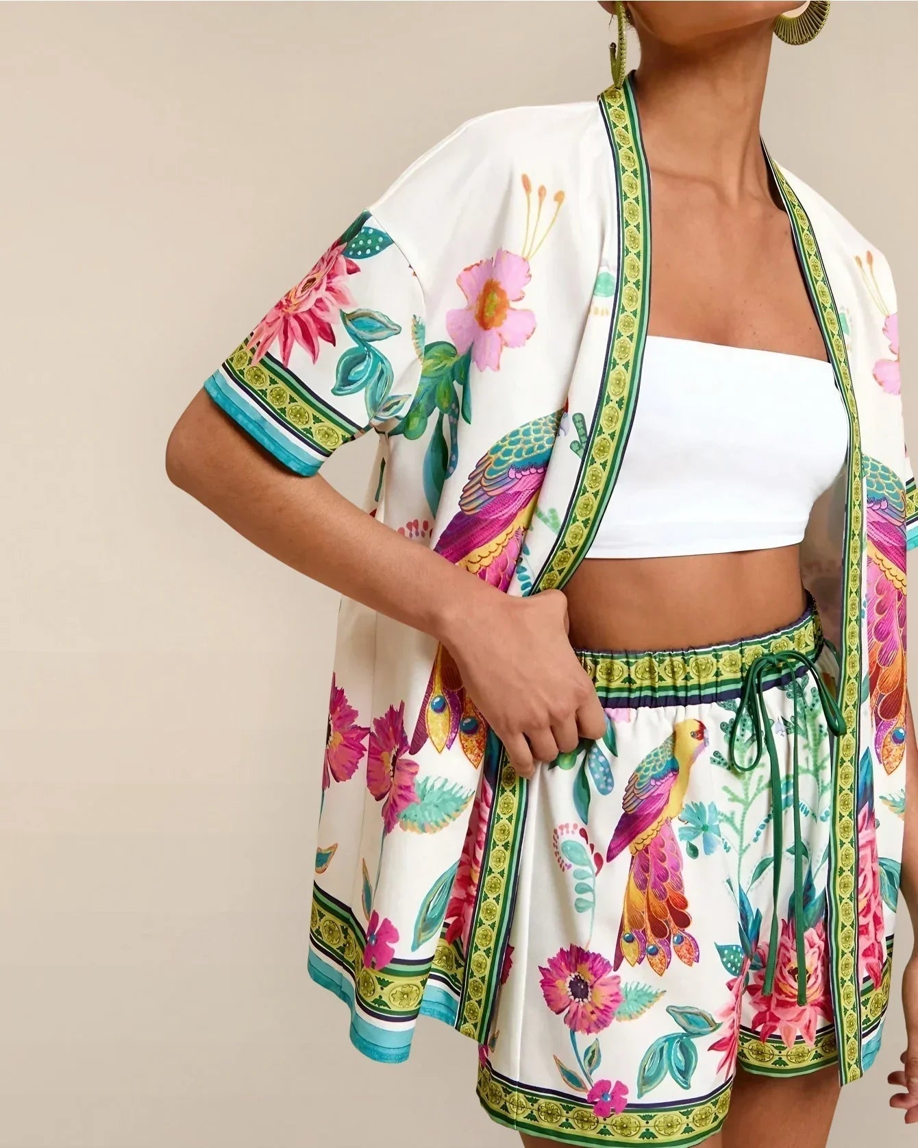 Clara | Ensemble Kimono Floral Élégant pour Femme 6