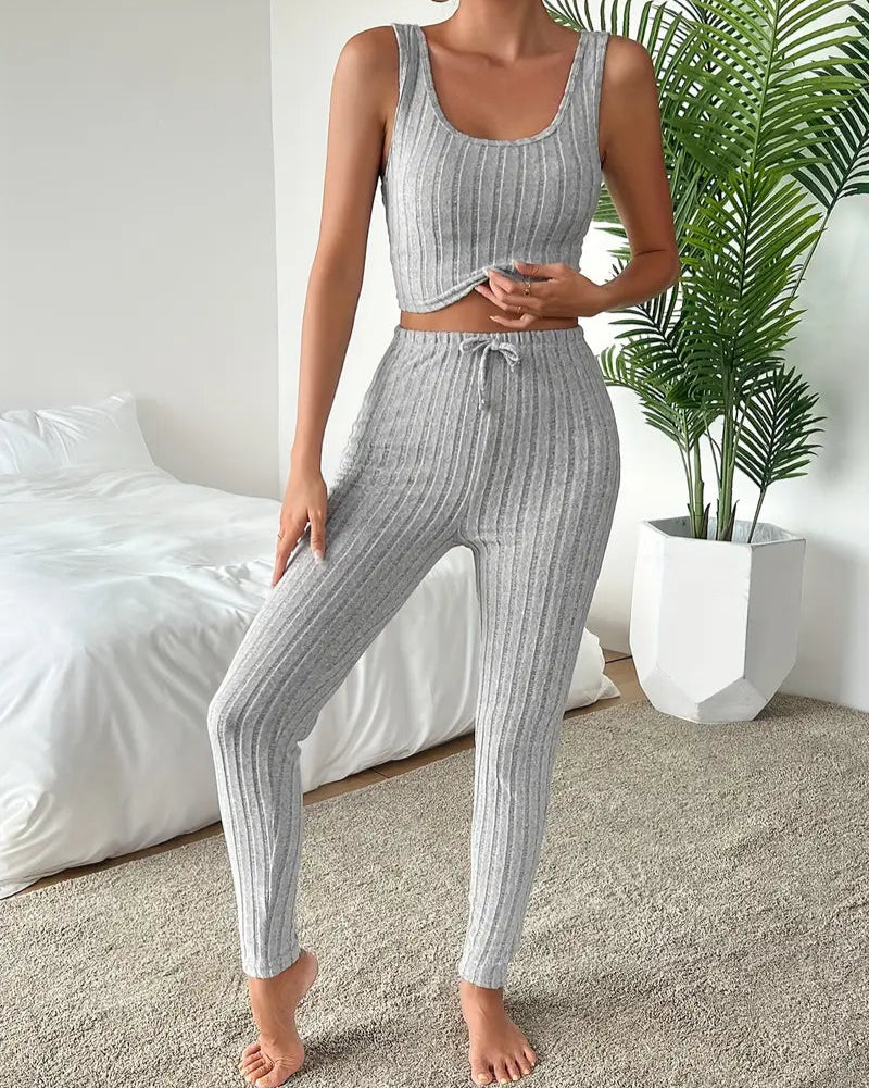 Clara | Ensemble Tailleur Femme Tricot Côtelé Élégant 3 Pièces 3