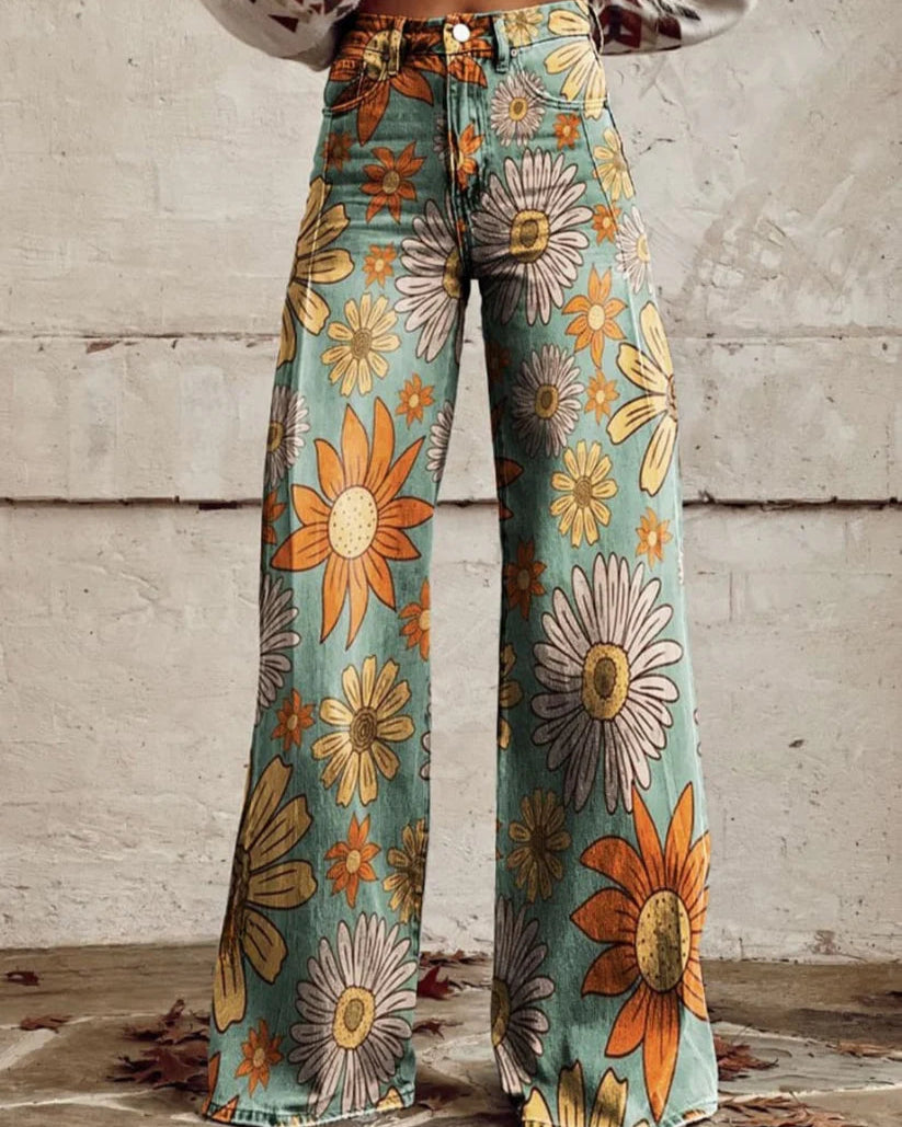 Clara | Jean Large Femme Bohème Confortable et Élégant 1