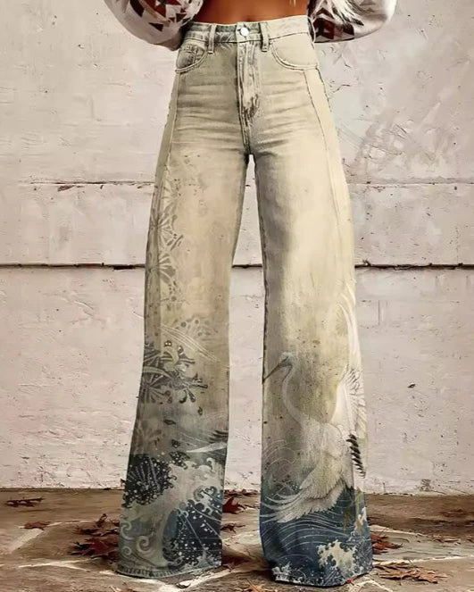 Clara | Jean Large Femme Bohème Confortable et Élégant 3