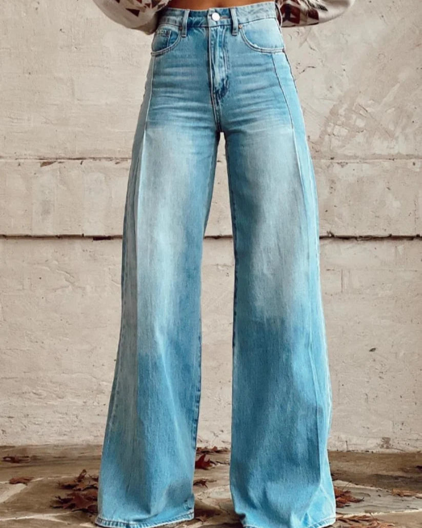 Clara | Jean Large Femme Bohème Confortable et Élégant 4