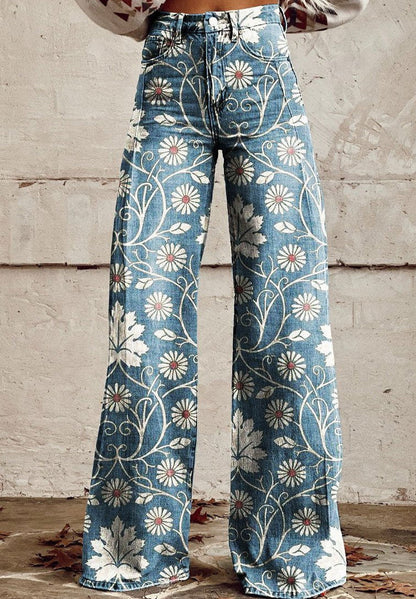 Clara | Jean Large Femme Bohème Confortable et Élégant 5