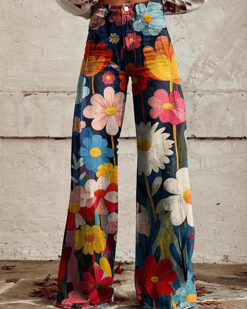 Clara | Jean Large Femme Bohème Confortable et Élégant 7