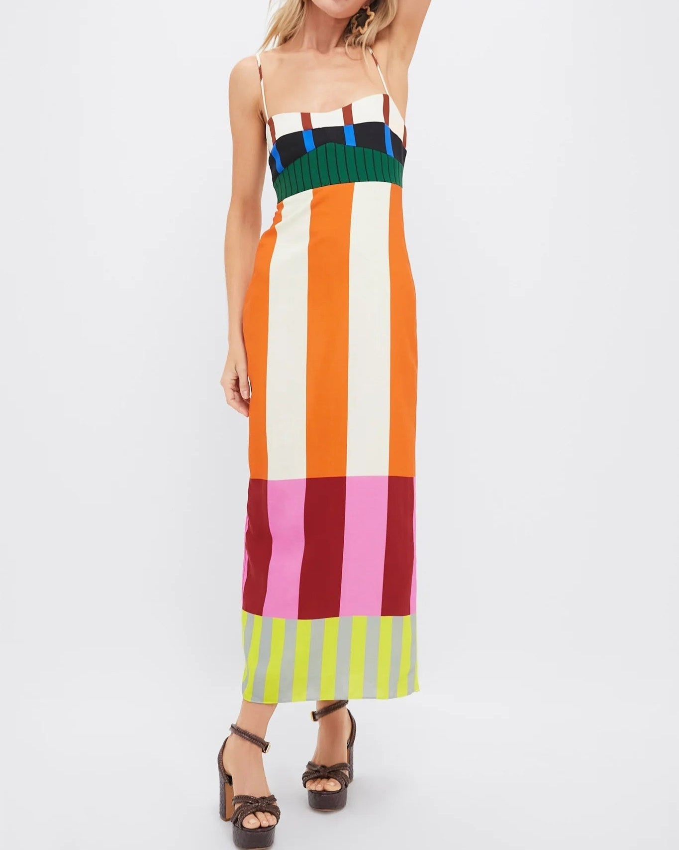 Clara | Robe Longue Femme Été Maxi Colorée à Rayures pour Un Style Unique 1