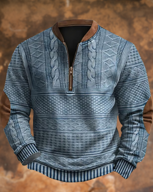 Ederic | Pull Zippé Homme Col Zippé Vintage Chic et Confortable 0
