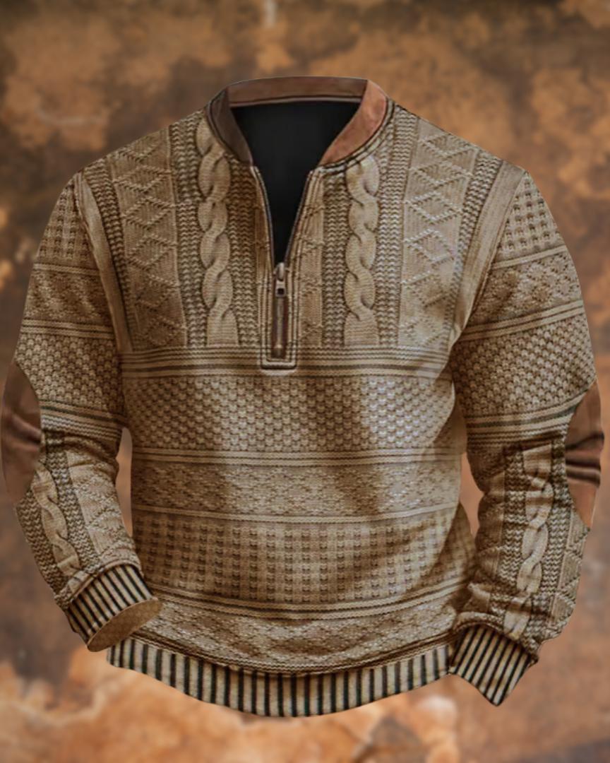 Ederic | Pull Zippé Homme Col Zippé Vintage Chic et Confortable 2