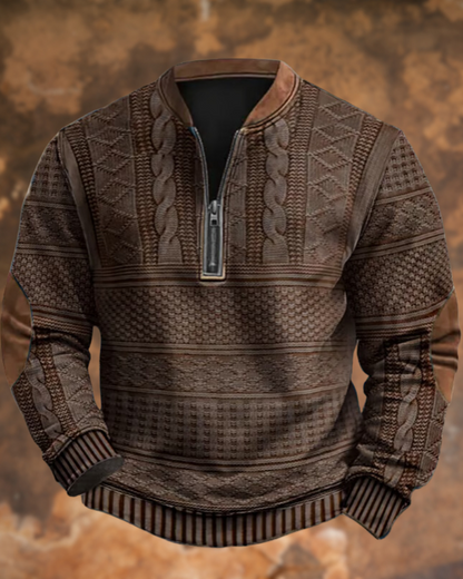 Ederic | Pull Zippé Homme Col Zippé Vintage Chic et Confortable 3