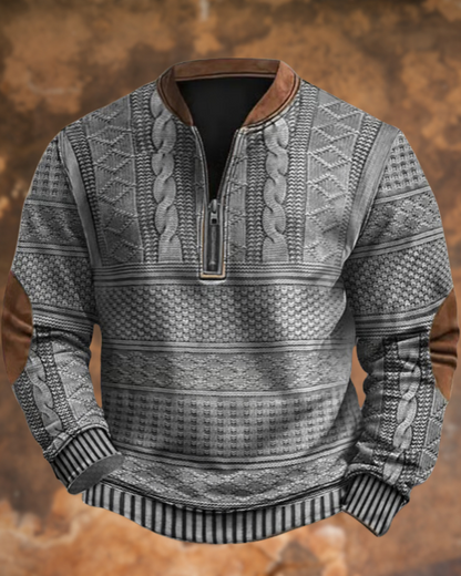 Ederic | Pull Zippé Homme Col Zippé Vintage Chic et Confortable 4
