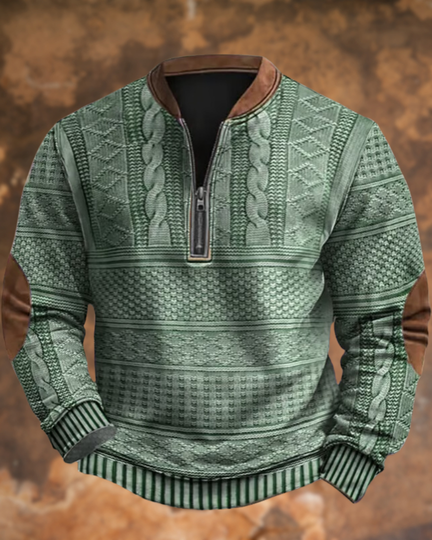 Ederic | Pull Zippé Homme Col Zippé Vintage Chic et Confortable 5
