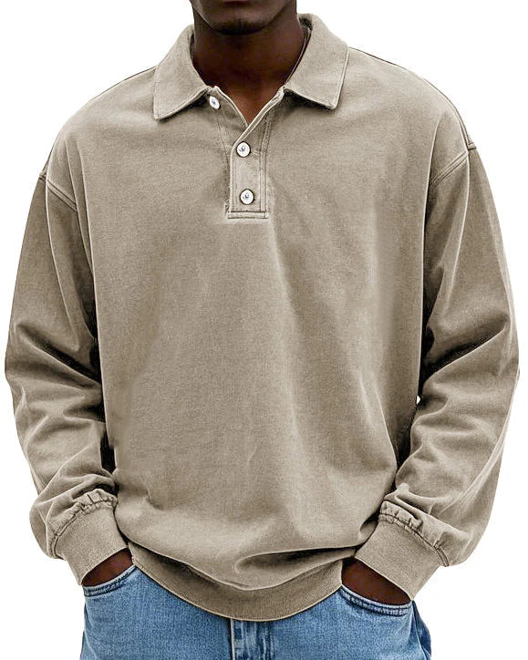 Edgar | Élégant Polo Manche Longue Homme pour Style Décontracté 2