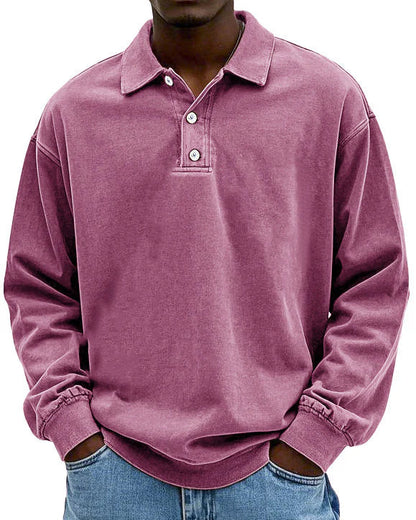 Edgar | Élégant Polo Manche Longue Homme pour Style Décontracté 3