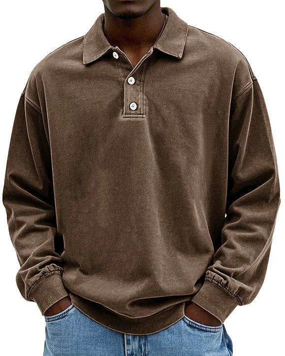 Edgar | Élégant Polo Manche Longue Homme pour Style Décontracté 6