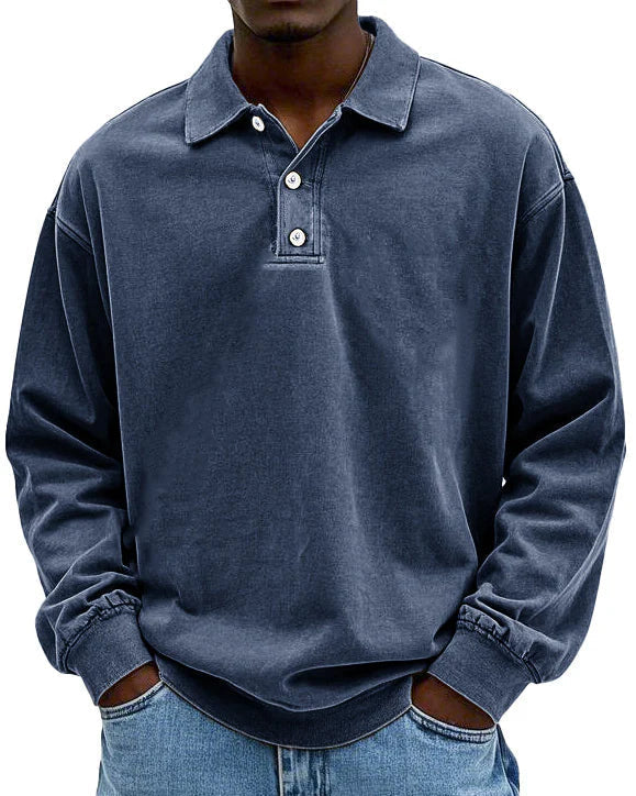 Edgar | Élégant Polo Manche Longue Homme pour Style Décontracté 8