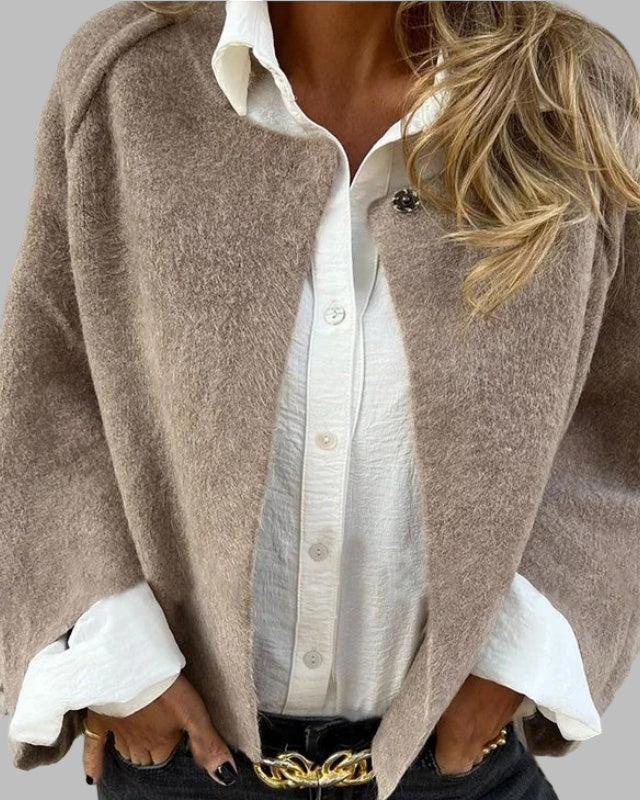 Élodie | Manteau Hiver Femme Long Élégant à Manches Évasées 2