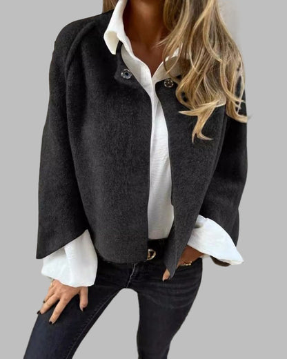 Élodie | Manteau Hiver Femme Long Élégant à Manches Évasées 3