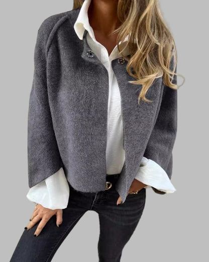 Élodie | Manteau Hiver Femme Long Élégant à Manches Évasées 4